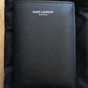 SAINT LAURENT SINGLE-FOLD CREDIT CARD WALLET